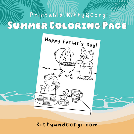 FREEBIE - Happy Father's Day! Grilling Coloring Page