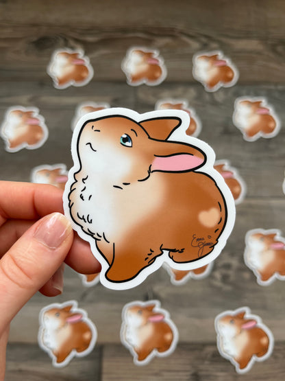 Beau, the Sweet Springtime Bunny - Die-Cut Sticker